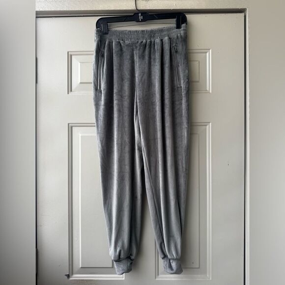 SKIMS Grey Velour Jogger Lounger Pants Size Medium - Picture 2 of 12